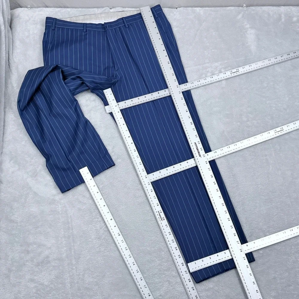 Brioni Colosse 3-Piece Suit Mens 40R Blue 100% Wool Pinstripe Blazer Vest Pants
